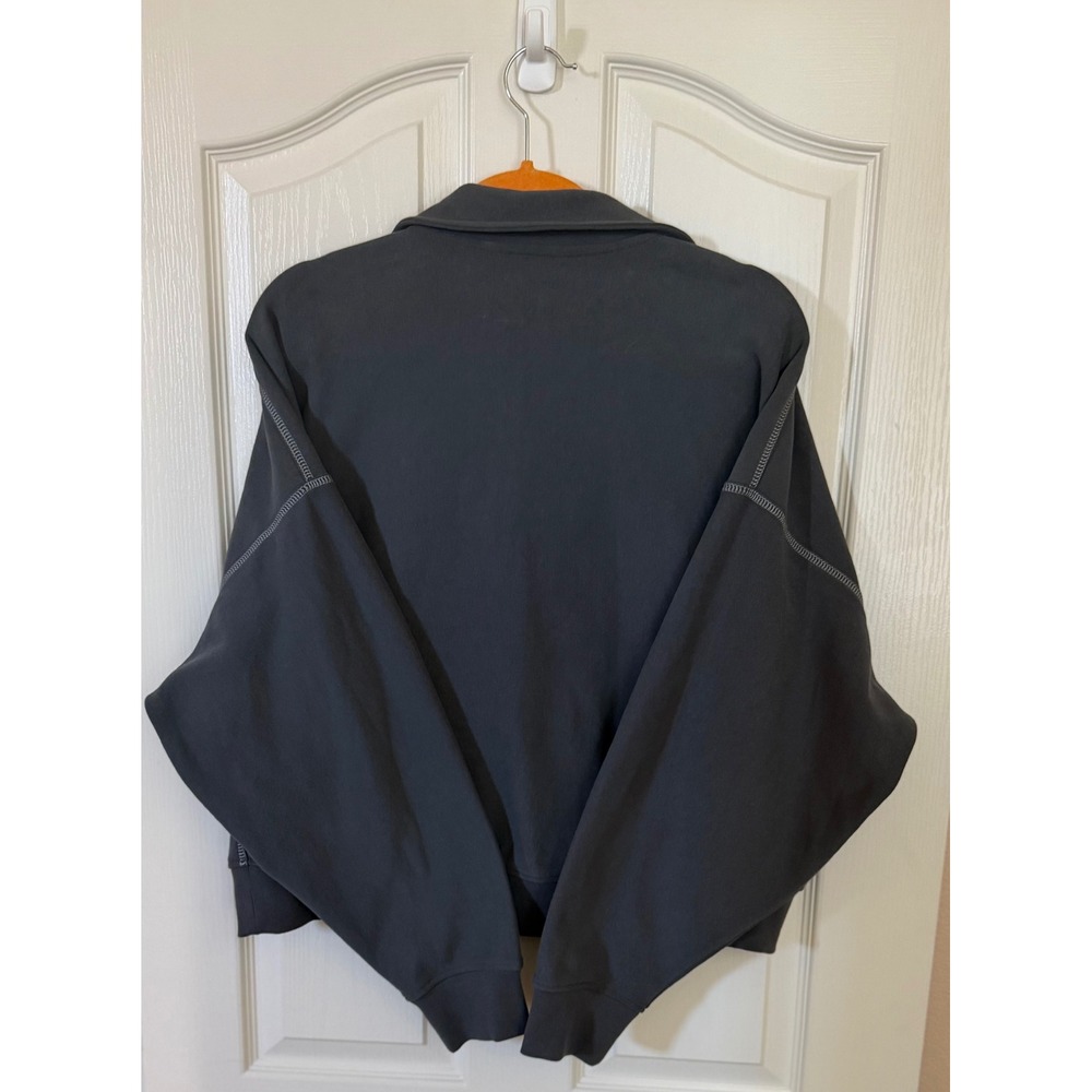 NWOT Women's Athleta Forever Fleece 1/2 Zip Sweatshirt Gray Oversized Grunge XL - Picture 6 of 6